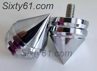 $22.75 • Buy Kawasaki Ninja ZX14R ZX14 Spiked Chrome Bar Ends 2006-2017 2018 2019 2020 2021