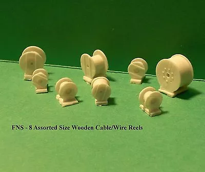 Assorted Wood Spool Loads - 8/set - N Scale: Fnm-550-1 • $3.50