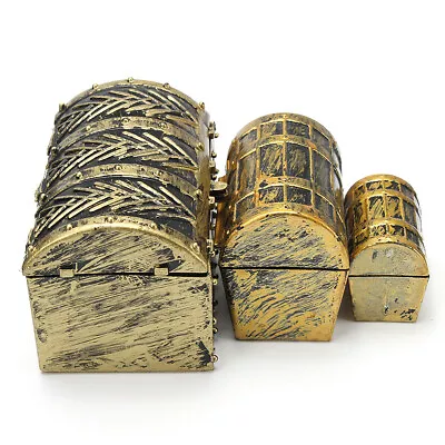 3PCS/Set Pirate Jewelry Storage Box Holder Vintage Mini Treasure Chest Toy Gift • $17.03