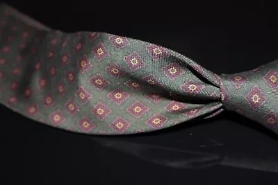 LNWOT Polo Ralph Lauren Italy Olive Ancent Madder Diamond Neat Stamp Silk Tie NR • $9.99