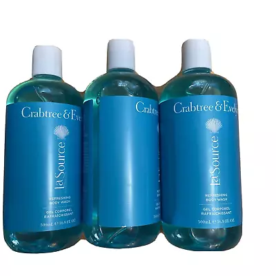 £88.41 • Buy Crabtree & Evelyn London La Source Body Wash Shower Bath Gel 16.9 Fl Oz 3 Pack