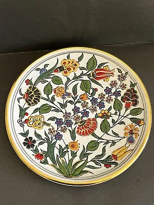 Vibrant Multi Color Floral Handpainted Ceramic Glazed Plate Manousakis Rhodes #B • $21.99