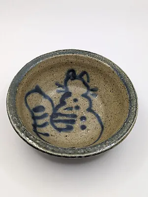 B. Stebner Hartville Ohio Folk Art Salt Glaze Stoneware Dish With Cat Design • $45