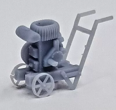 £7.99 • Buy 00 Gauge 1/76 Scale Stationary Engine WD2 Model With Barrow 3D Printed In Resin