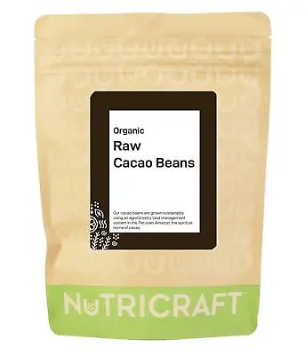 Organic CACAO / COCOA BEANS By NUTRICRAFT™  - Raw Criollo From Peru • £21.95