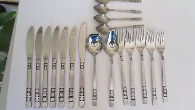 Vintage Retro Grosvenor Sonoco Cutlery - Knives Forks Spoons - 18 Misc Pieces • $45