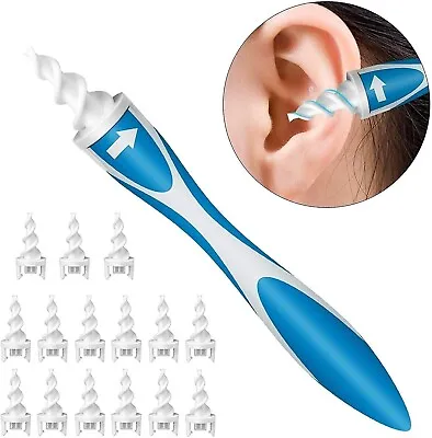 Ear Wax Remover Cleaner Soft Spiral Earwax Smart Removal Set ✅ FAST POST!🚚 17PC • £2.75