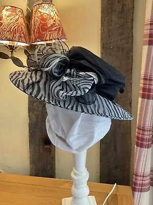 Marks And Spencer’s Black Grey Formal Feathered Hat One Size • £20