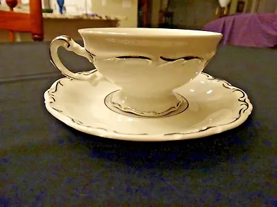 $11.40 • Buy Gerold Porzellan Bavaria Princess Alexandra Cup & Saucer Set White/Platinum