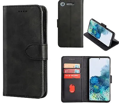 $8.90 • Buy Sony Xperia Xz1 Wallet Case Cowhide Finish Pu Leather Card