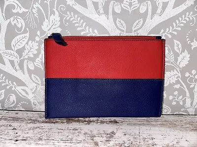 J. CREW Medium Red Navy Color NWT Color Block Pouch Wallet • $30