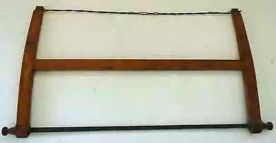 Antique Primitive Bow Saw Tool Turned Wood Collectible Home Decor Woodworking • $64