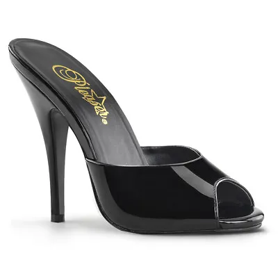 Black Peep Toe Pinup High Heels Mens Crossdresser Drag Queen Shoes  13 14 15 16 • $47.95