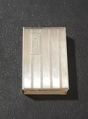 VTG Sterling S  RARE  Wooden Matches Holder Striker And Box Initial  D  Engraved • $120
