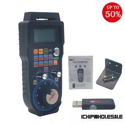 CNC MACH3 6-Axis Wireless Electronic Handwheel Manual Controller USB Handle MPG • $109.74