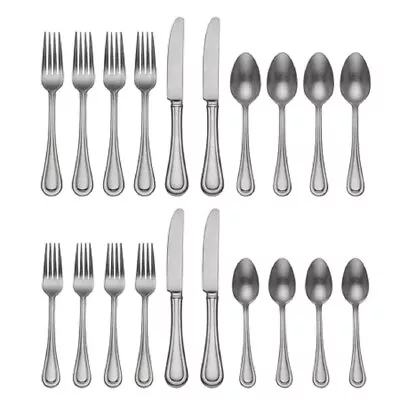 Lenox  TEXTURED NEUTRALS - 18/10 Stainless 20pc. Flatware Set (Service For Four) • $47.99