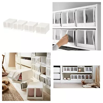 Ikea Shoe Storage Box 4 Pack Skubb Pax Wardrobe Shoes Boxes Free Postage • £15.61