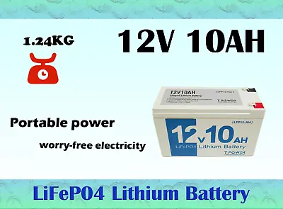 12V 10Ah LiFePO4 Lithium Battery For RVs Solar Same Size As 12v 7ah 12v 9ah • $88