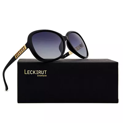 $21.99 • Buy Leckirut Women Oversized Polarized Sunglasses UV400 Rhinestone Frame Sunglasses