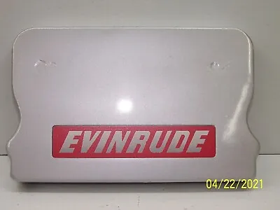 Vintage Evinrude Outboard Motor Stand Aluminum Plate Tag In Red • $29.99