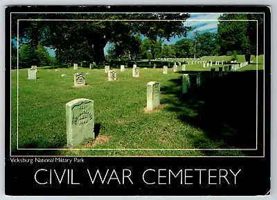 C1960s Civil War Cemetery Vicksburg Park MS Vintage Postcard Continental • $4.99