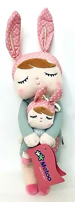 2 Count MeToo Bunny Girl 13  Plush Doll & 6  Matching Baby Age 0 Months & Up • $61.51