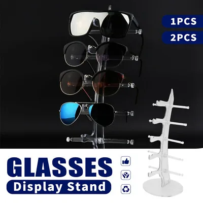 $11.99 • Buy 1/2x 5 Pair Rack Show Sunglasses Glasses Display Stand Holder Plastic Counter