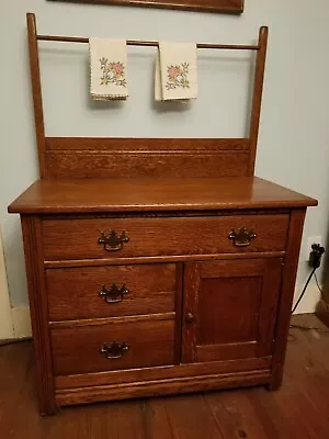 Antique Wash Stand With Towel Bar • $450