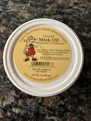 Angelus Genuine Mink Oil Waterproofer And Conditioner 3 Oz For Leather • $12.90