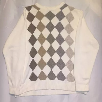 Dockers Argyle Diamond Print Crewneck Pullover Sweater Men's Size Extra Large • $4.99