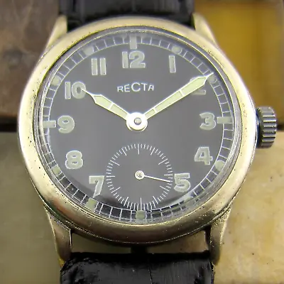 Rare Swiss RECTA DH Wehrmacht Watch Of The German Army Of The II WW D= 1299 In • $670.74