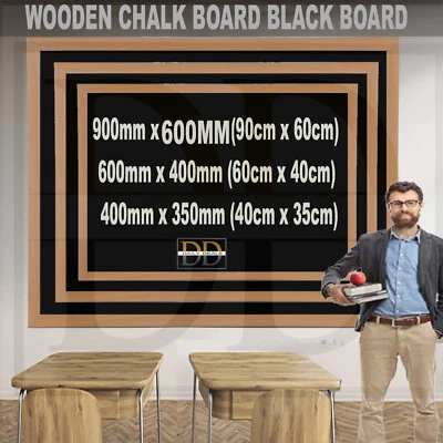 £8.30 • Buy Premium Blackboard Chalkboard Magetic Wooden Chalk Board Kids Message Memo Sign