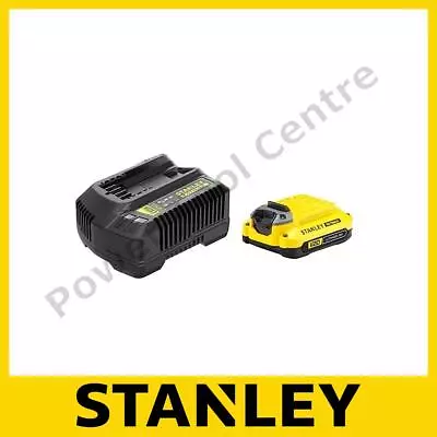 Stanley FatMax SFMCB11 V20 18 Volt Lithium-Ion Charger & SFMCB202 2.0Ah Battery • £49.99