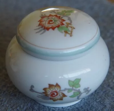 Vintage Thomas Mouson Porcelain Covered Trinket Or Pill Box Floral Design • $10