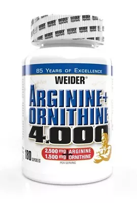 Weider Arginine + Ornithine 4000 - 180 Caps • £30.35