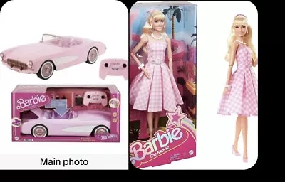 Barbie The Movie Bundle Margot Robbin & Corvette Convertible Control Remote Car • $254.75