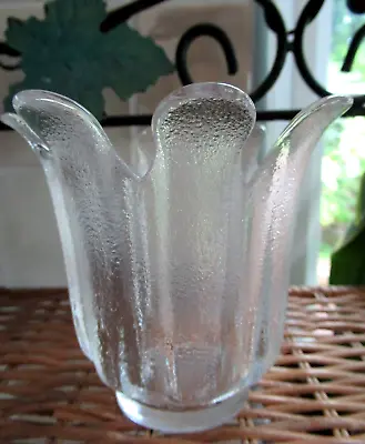 £6.50 • Buy Dartington Glass Hand Blown Daisy Tea Light / Vase Designed By Frank Thrower.