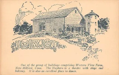 NEW MILFORD CT ~ WESTERN VIEW FARM HAY BARN THEATER ARTIST IMAGE ~ 1920s • $11.49