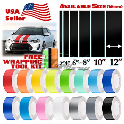 Gloss Color Racing Stripes Vinyl Wrap Decal For Scion TC Sticker 10FT / 20FT • $9.99