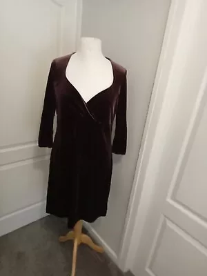 Womens Velour Marks And Spencer Dress Size 14 • £10