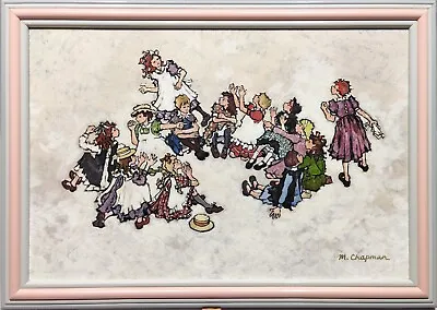 Margaret Chapman Children Playing Signed Original Oil Painting On Board Framed. • £220