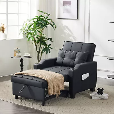 Pull Out Sofa Bed 3 In 1 Convertible Chair Sleeper Chair With Type C & USB Port • $255.99