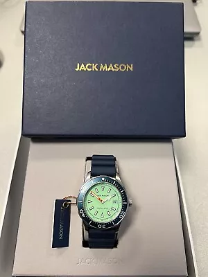 Jack Mason Seatrek Seafoam Dial Watch With Navy Rubber Strap JM-D111-001 • $275