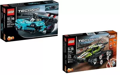 Lego Technic 42065+42050 RC Tracked Racer+Drag Racer Used Preowned • $145