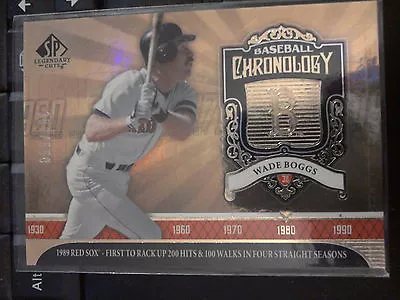 2006 SP Legendary Cuts Baseball Chronology Wade Boggs #d 380/550 • $4.79