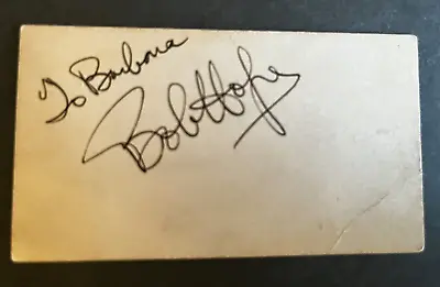 Vintage BOB HOPE Hand Signed Autograph Album Page Guaranteed Original • $25