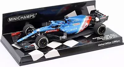 1:43rd Alpine F1 Team A521 Fernando Alonso Qatar GP 2021 • $214.11