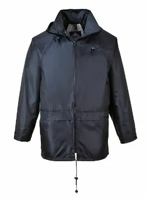 Portwest Black Classic Rain Jacket Waterproof Durable Sealed Seams S-7xl Us440  • $25.24