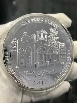 5oz Pure Silver .999 Harpers Ferry West Virginia 2016 Quarter Dollar Large Coin • $350