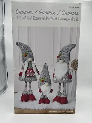 $47.50 • Buy Christmas Decorations Indoor Holiday Gnomes Set Of 3